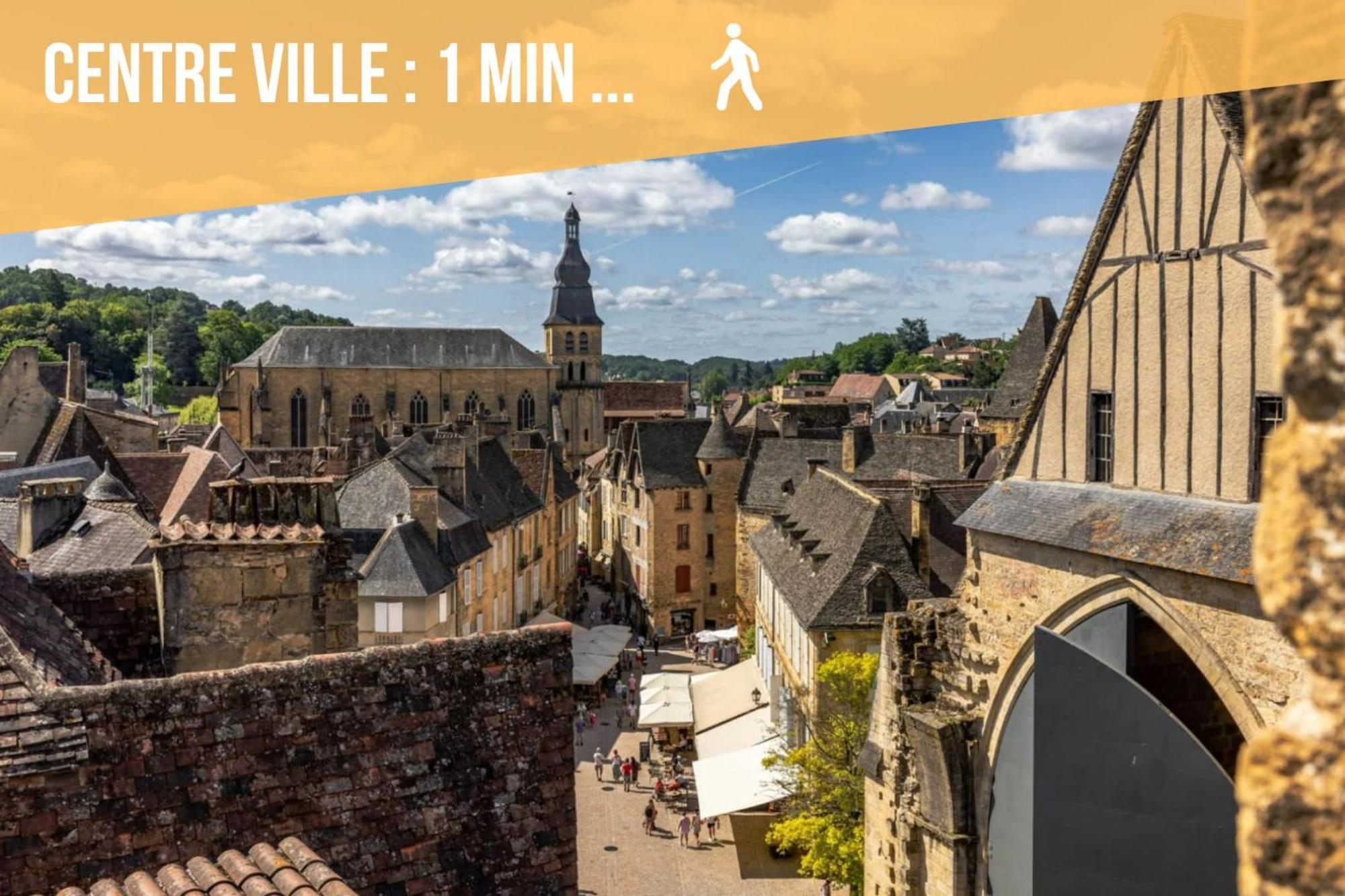 3 Pieces, Climatise, Calme, 100M Du Centre, Parking, "Lyriade" Sarlat-la-Canéda Kültér fotó