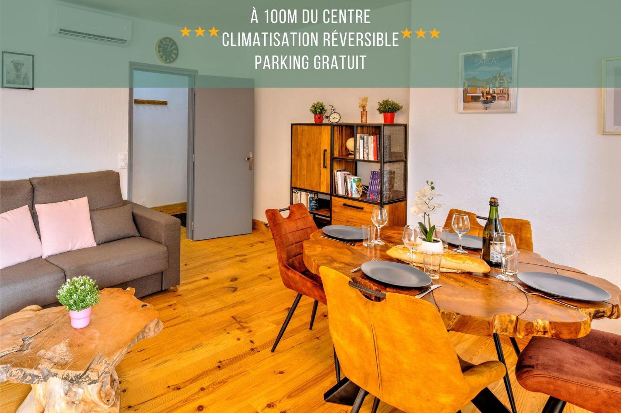 3 Pieces, Climatise, Calme, 100M Du Centre, Parking, "Lyriade" Sarlat-la-Canéda Kültér fotó
